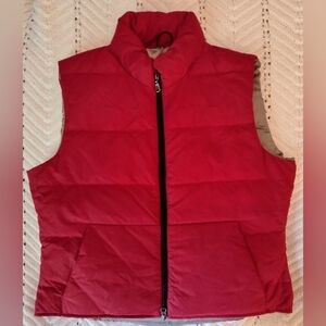 Eddie Bauer Goose Down  Vest Red PETITE LARGE